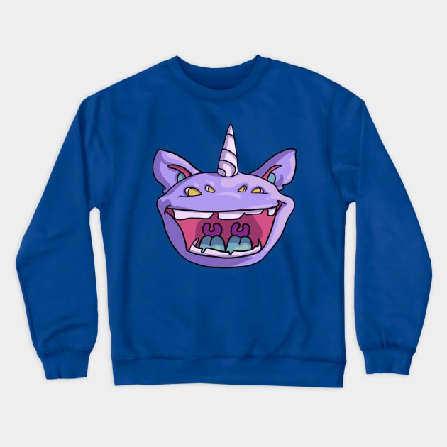 Purple Alien Crewneck Sweatshirt by Artbysusant 